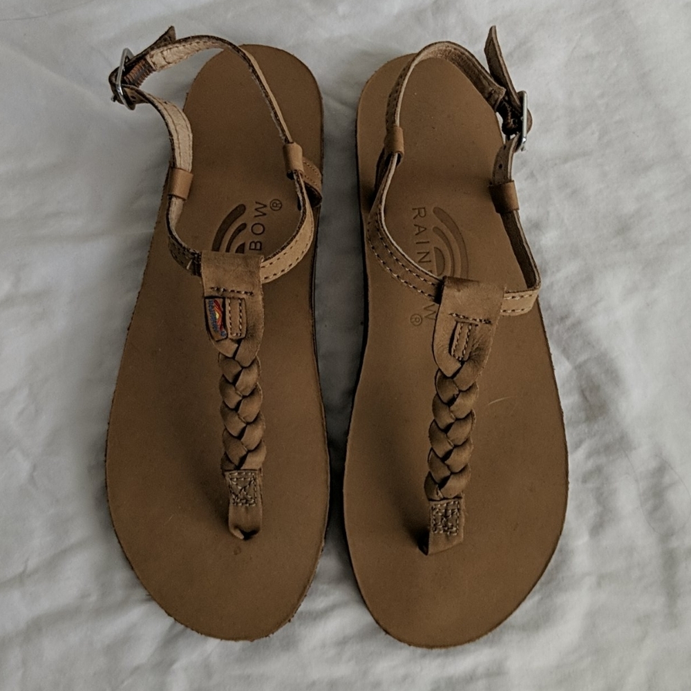 🌈 Rainbow T-Strap Sandals